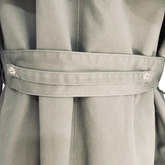 Vintage London Fog Trench Coat Double Breasted Belted Khaki Streetwear 16 1/2 R - Picture 15 of 15